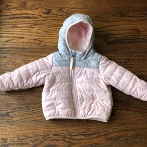 North Face Pink and Grey Toddler Winter Coat